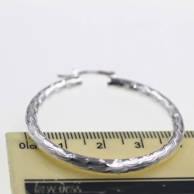 Серьги-кольца из стерлингового серебра 925 пробы для женщин, большие роскошные дизайнерские винтажные Свадебные ювелирные изделия хорошего качества Eh008