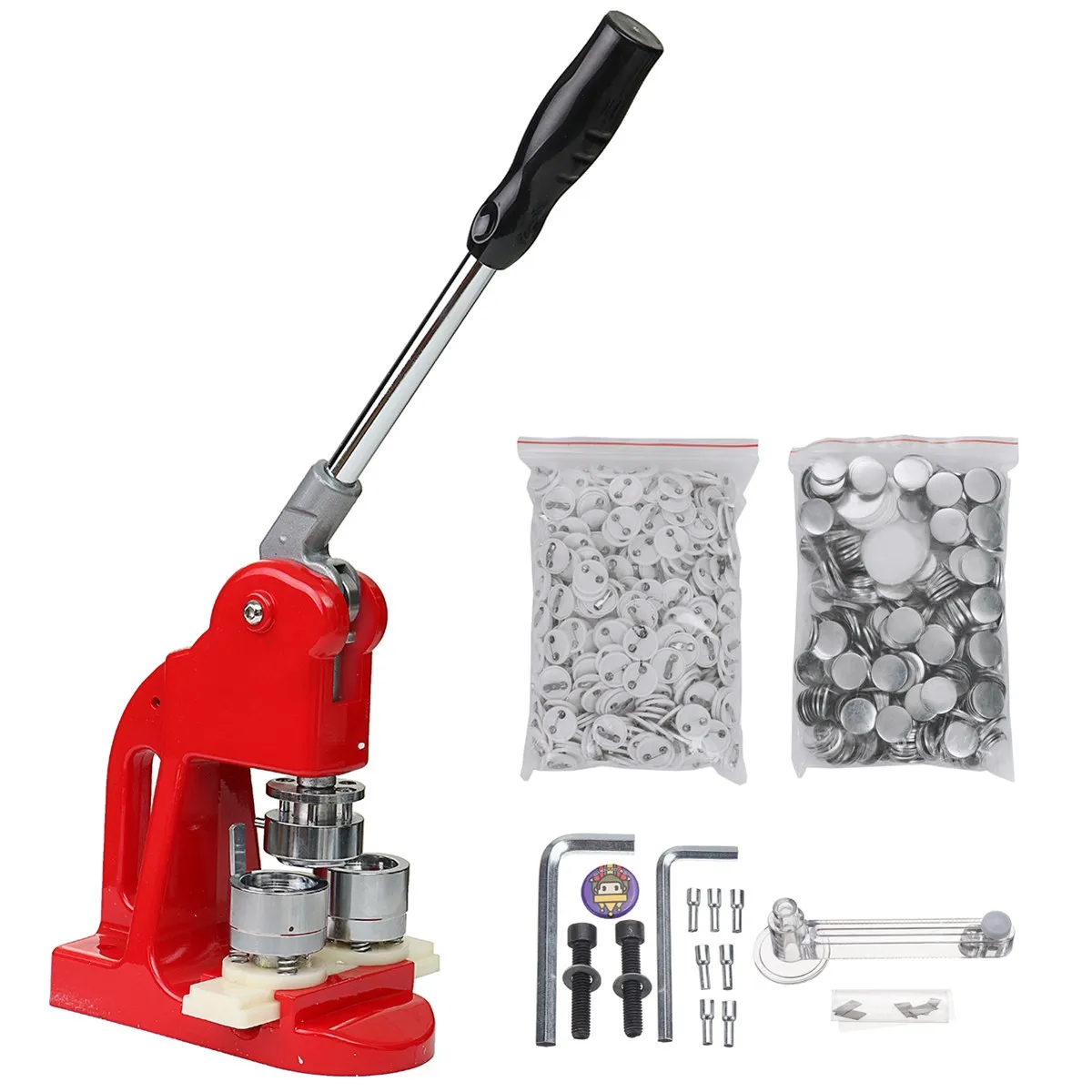 

25mm size Button Maker Making machine including 1-1/2" 25mm size mould+500 Plastic Badge Buttons Material Button Maker