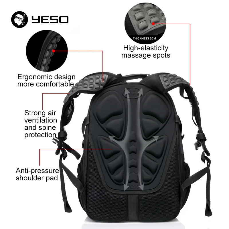 Рюкзак YESO мужской непромокаемый под ноутбук 2019 дюйма|backpack for teenager|laptop backpacks menbackpack