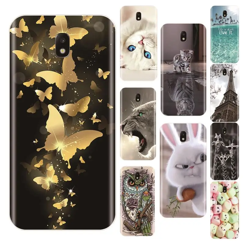 

Phone Case For Samsung Galaxy J3 J4 J5 J6 J7 2016 2017 Soft Silicone Cute Cat Painted Back Cover For Samsung J2 J5 J7 Prime Case