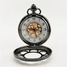 Антикварные карманные часы с выдалбливающимся цветком, унисекс, винтажные прозрачные Ретро часы с ожерельем и брелоком, часы с цепочкой для мужчин и женщин