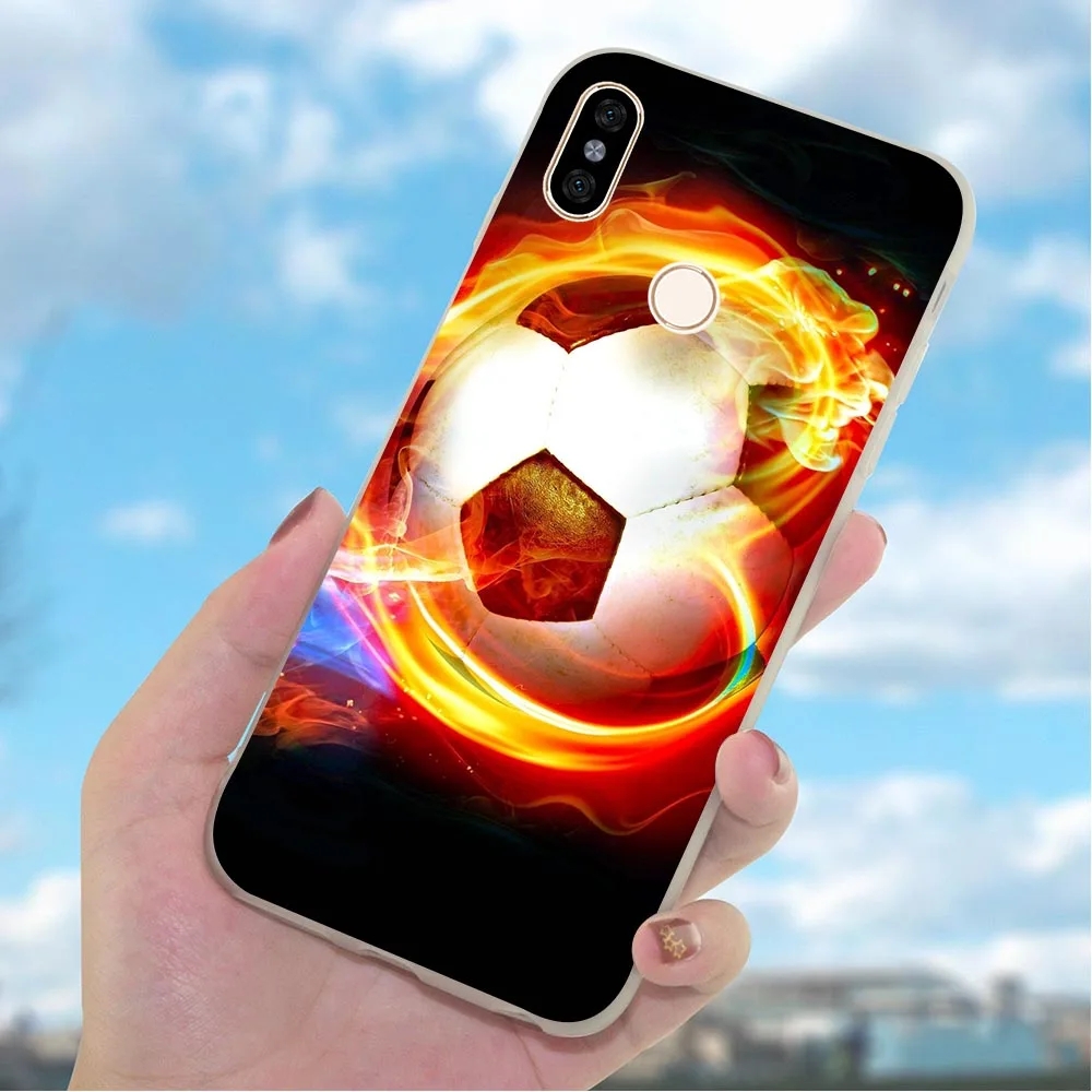 Мягкий чехол из ТПУ для телефона Xiaomi Mi A1 Soccer Football Case A2 Lite 8 9 9se Redmi 4X 4A 5 Plus 5A Prime 6A Note 6