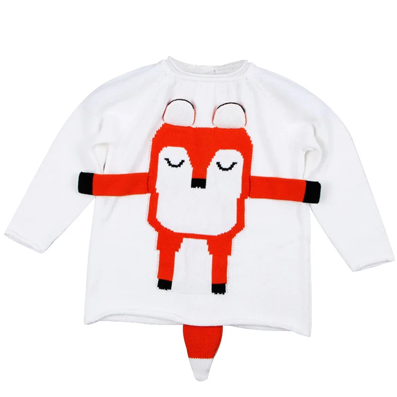 New Design Kids Sweater Pullover 3D Fox Pattern Sweater For Boys Cotton Fashion Baby Sweater O-Neck Autumn Jacket Boys Clothing  (10)