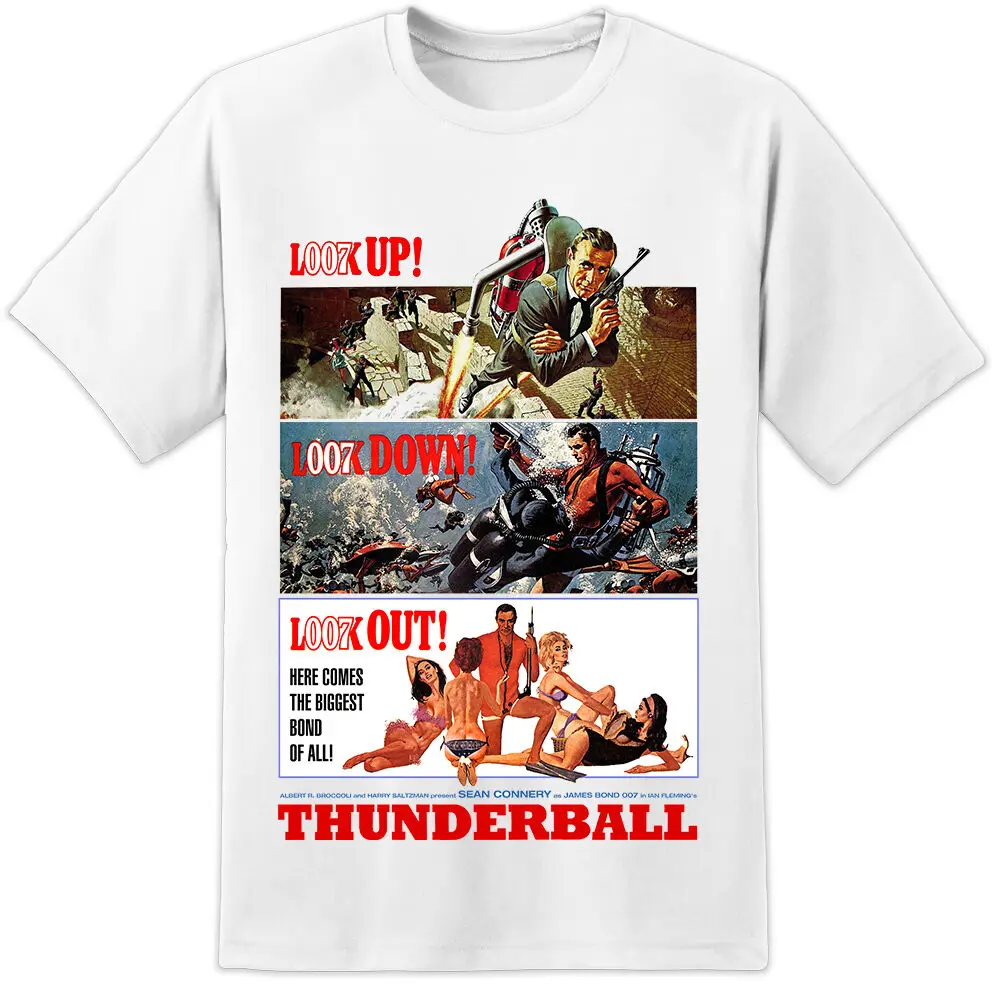 JAMES BOND THUNDERBALL в стиле старых плакатов с героями мультфильмов огромный
