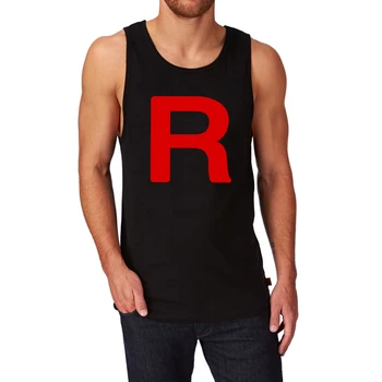 

Loo Show Team Rocket Inspired "R" 80s Cotton Funny Tank Top Men