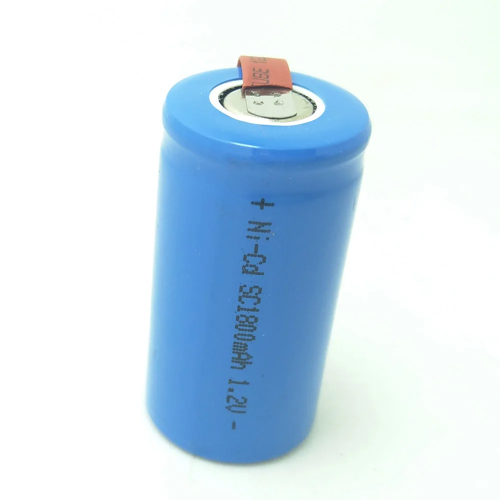 Jual 1.2 V 1800 mAh Batteria Ni cd Sub C SC Sel Baterai Isi Ulang dengan tab 4.25*2.2 cm ukuran 30 Pieces Termasuk