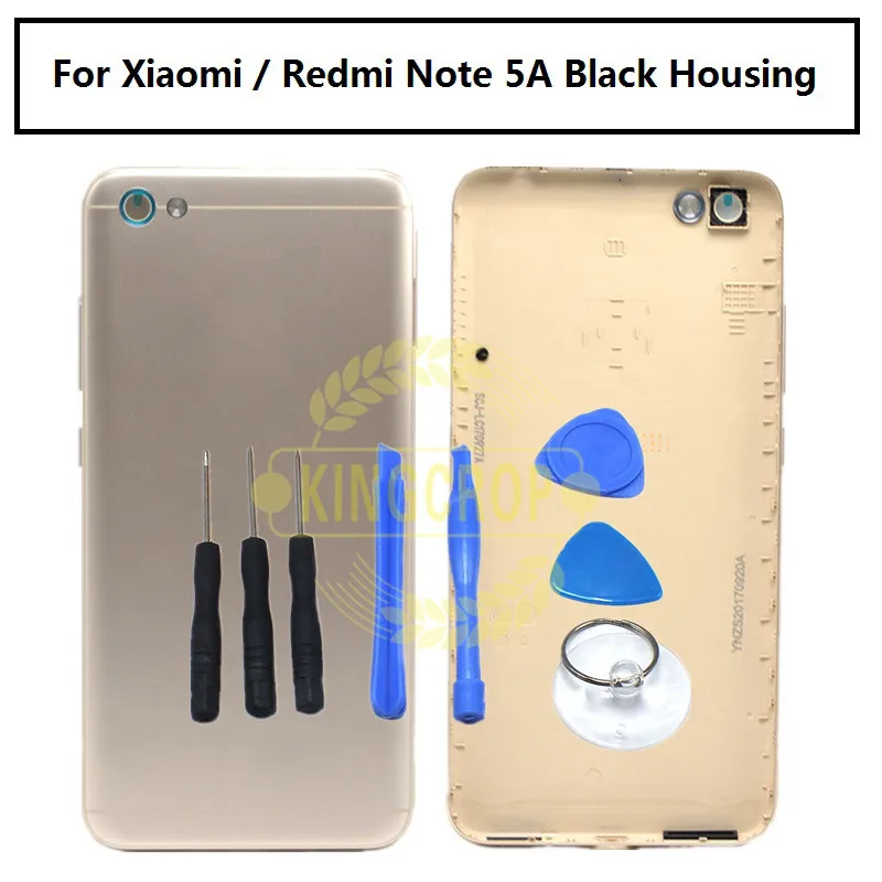 For Xiaomi Redmi Note 5A Original Gold Back Battery Housing Door Cover Case With Power Volume Button | Мобильные телефоны и