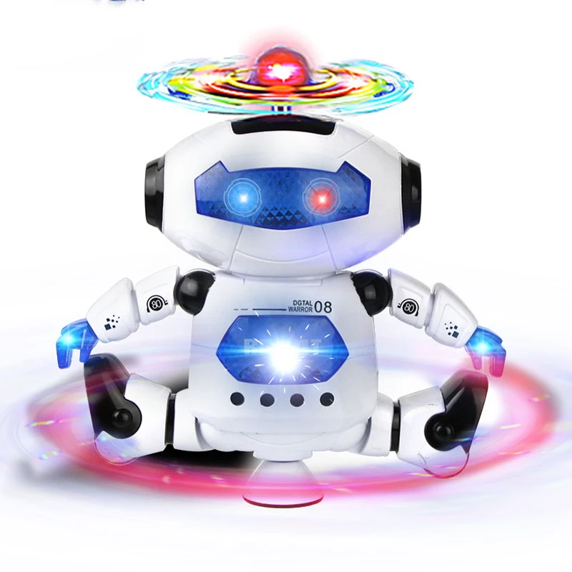 1pc 360° Rotatable Lighting Dancing Humanoid Robot Toy Kid Children Playful Gift for sale online 