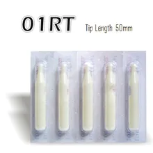 50 шт. белый короткий одноразовыми Насадки для татуировок 1rt стерильные Ассорти Пластик татуировки Трубы