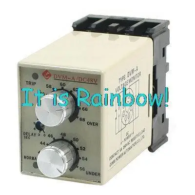 

Free Shipping DVM-A/48V DC 48V Adjustable Over/Under Voltage Protection Monitoring Relay