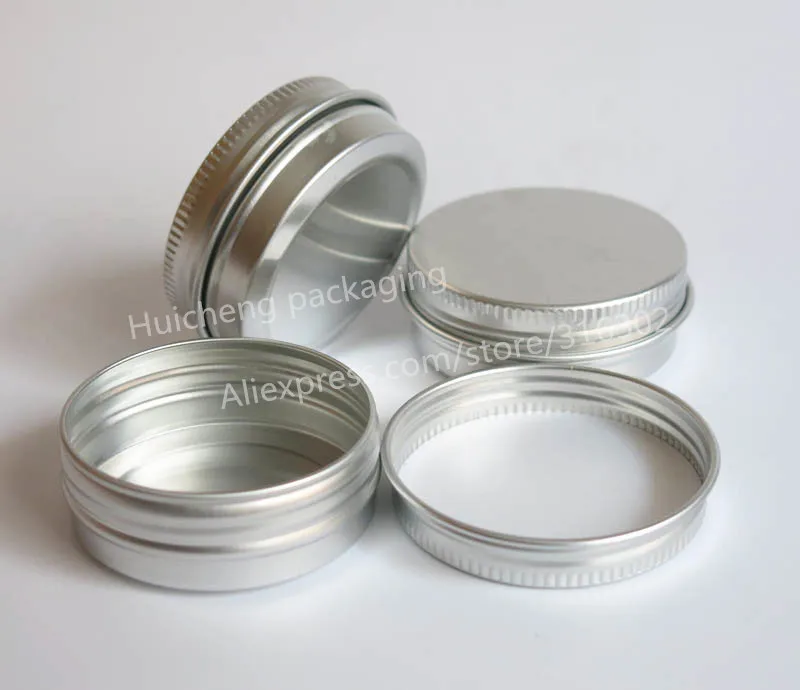 

Free Shipping - 50 x 30g aluminum jar, 30 gram metal cream jar, 1 oz silver aluminum case, 30 g metal cosmetic container