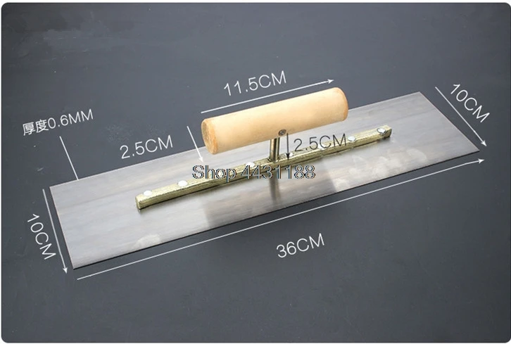 

High Quality 360x100mm Spring steell Blade Wood Handle Plaster Trowel Construction Concrete Spatula Tool