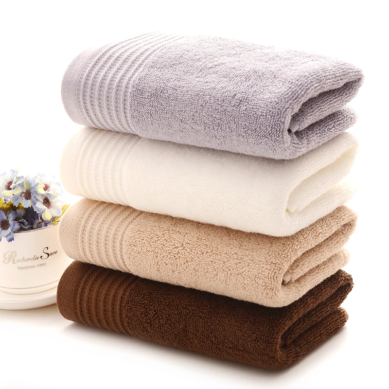 

High quality 2pcs /set 34*74cm 100% Cotton towels soft Solid Hand Face cheap towel brand towel set handdoeken asciugamani
