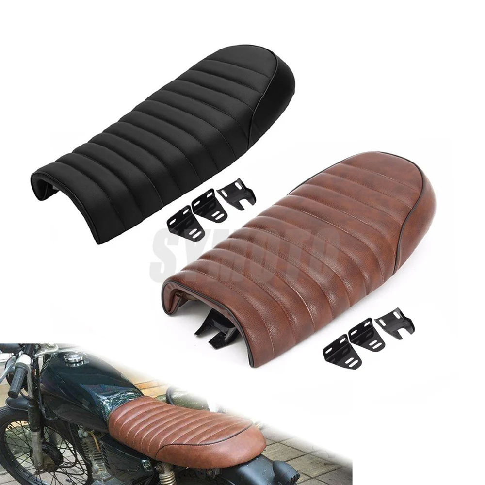

Motorcycle Retro Seat Vintage Flat Brat Seat Cafe Racer Saddle GN CB200 CB350 CB400SS CB500 CB750 SR400 SR500 XJ XS KZ