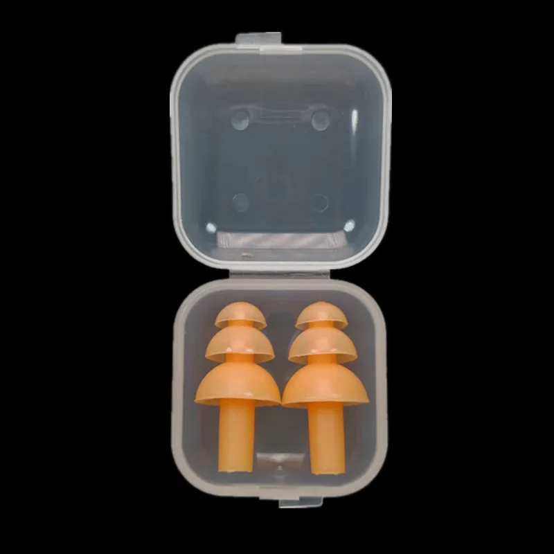 Diving Swimming waterproof earplugs Christmas tree Silicone rubber water sports Earplugs for Adult Boxed wholesale 100 pairs