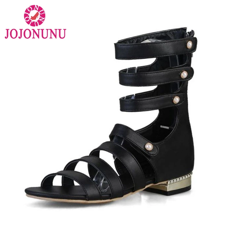 

FITWEE Size 32-48 Simple Fashion Women Flats Sandals Open Toe Rivet Sandals Summer Daily Beach Shoes Concise Women Footwear