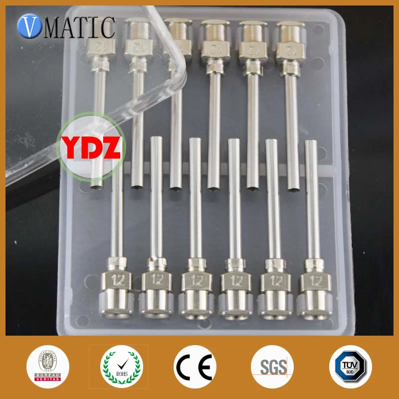

Free Shipping 12Pcs 1 Inch Tip Length 12G Blunt Stainless Steel Dispensing Syringe Needle Tip Glue Dispenser Needle