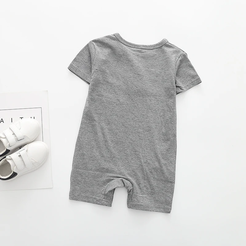 Комбинезон для мальчиков с коротким рукавом и надписью Кот Корова|infant romper|jumpsuit