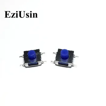 

EziUsin 100pcs 6*6*5 Blue Head Micro Switch Touch Button Digital Electrical Maintenance Interrupteur PCB Keyboard For Arduino