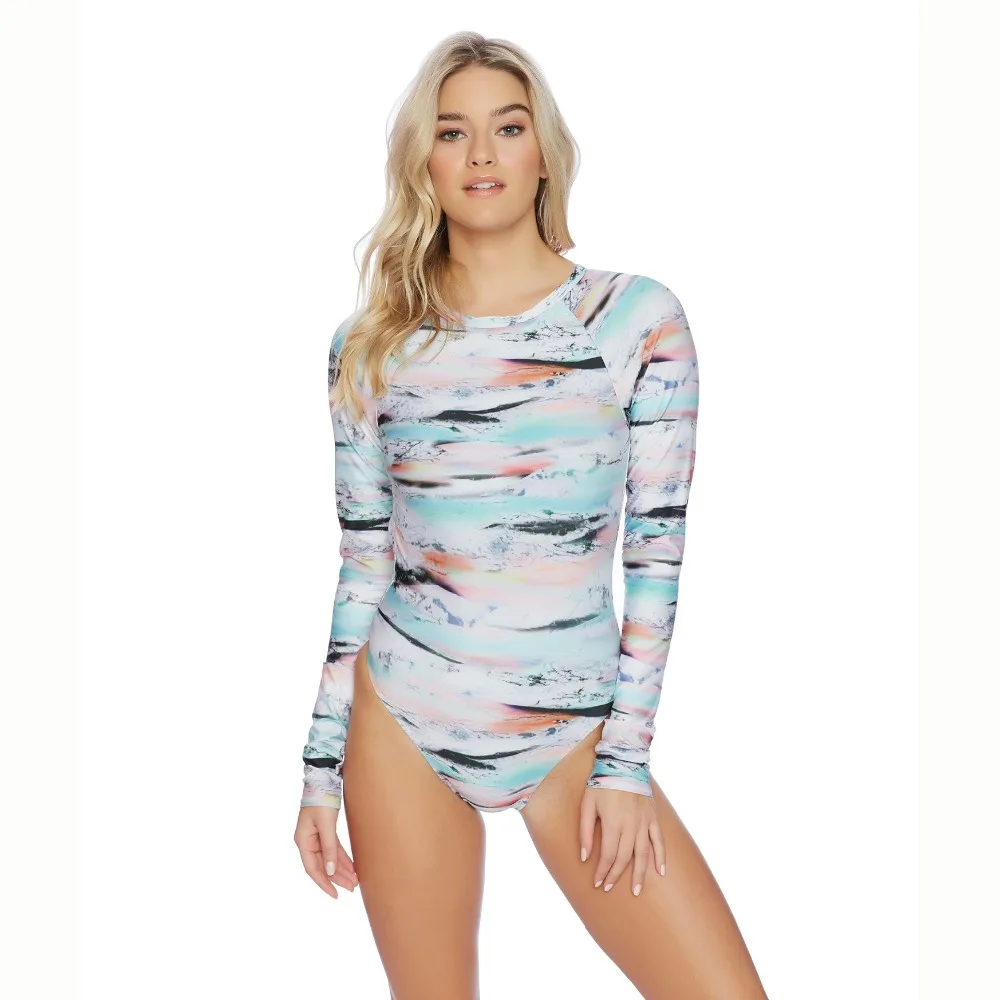 Long Sleeve Swimwear Women Brazilian One Piece Bathing Suit Simple