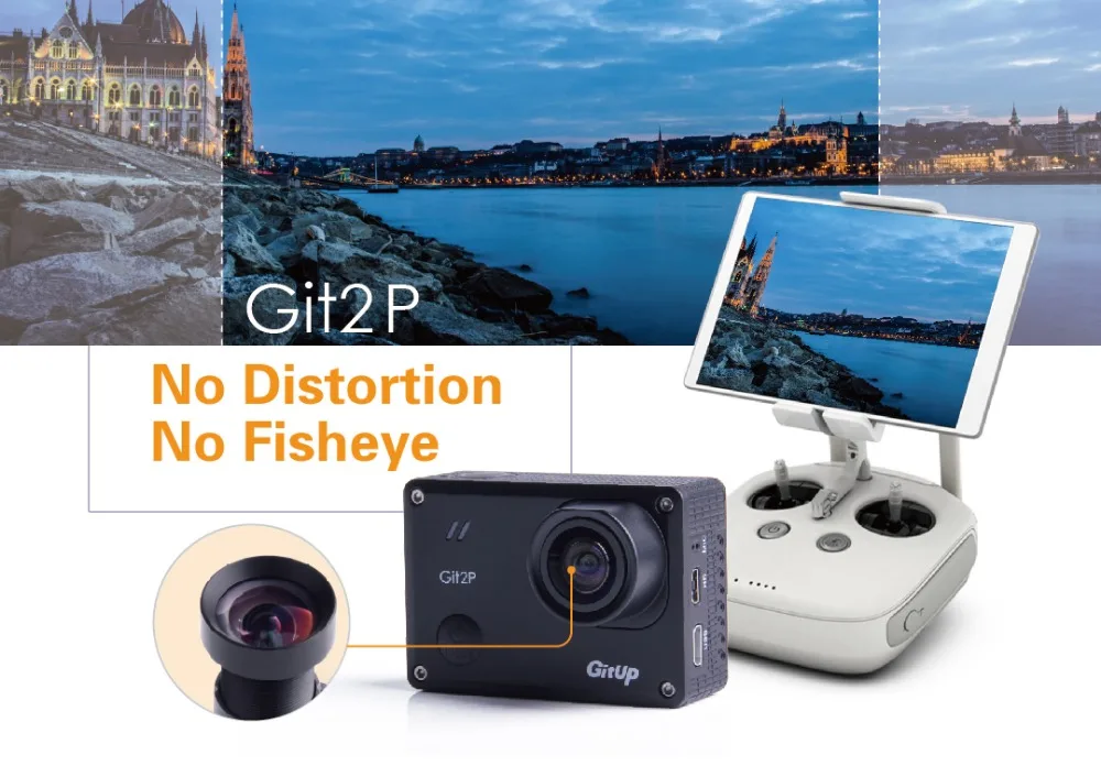 GitUP Git2P 90 градусов объектив экшн-камера 2K Wifi Спортивная DV Full HD 1080P 30m Водонепроницаемая мини видеокамера 1,5 дюймов Novatek 96660