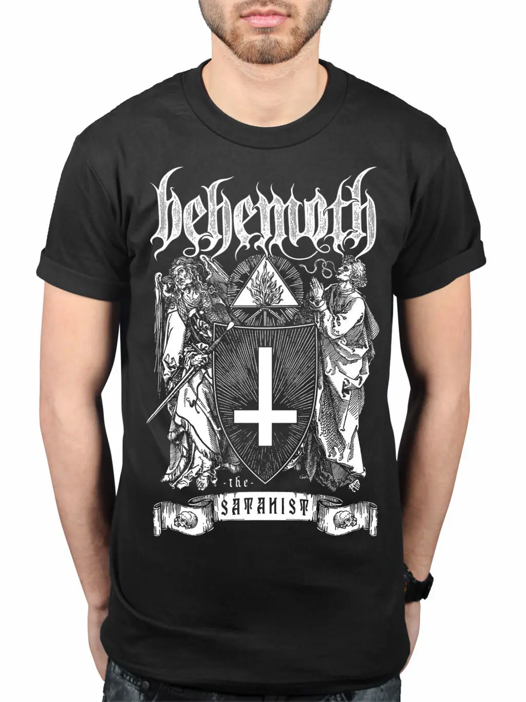 Behemoth Футболка &quotсатанист&quot новый альбом Merch Angel Abyssus Abyssum Men'S Высокое качество