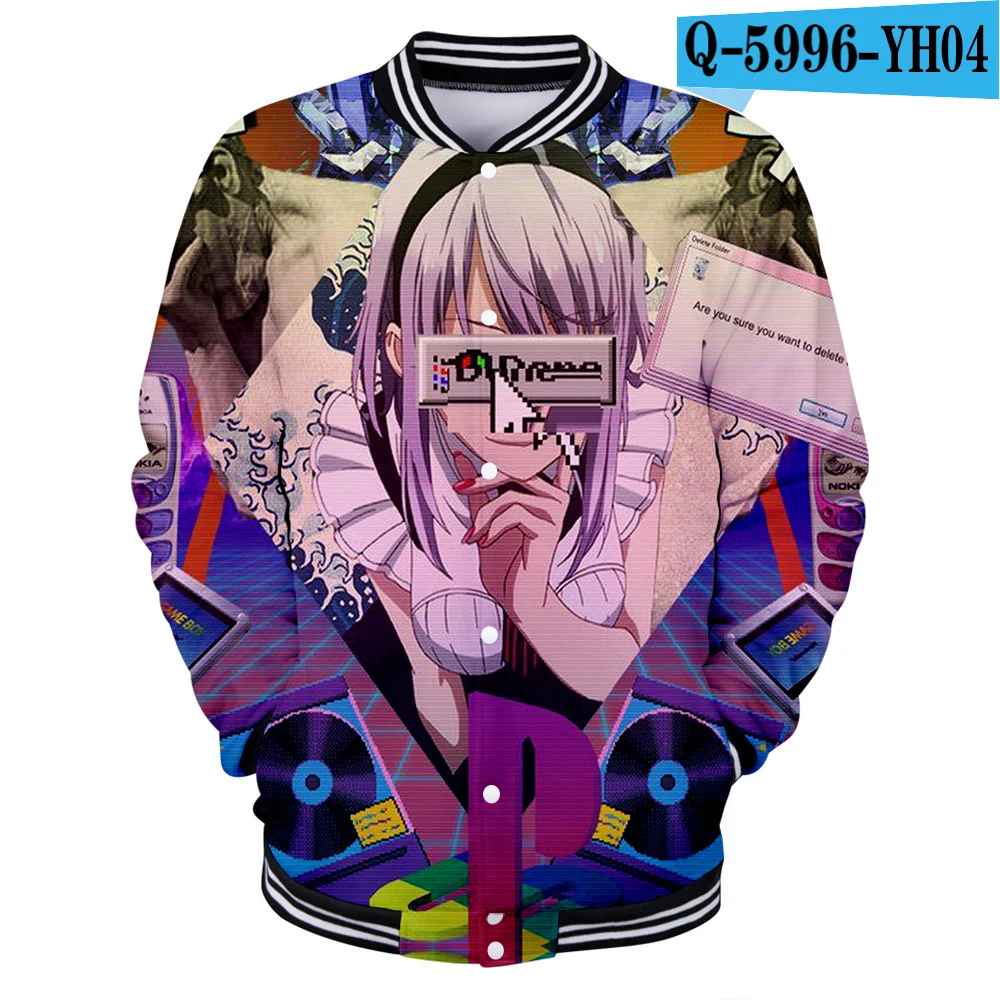 Vaporwave новые модные тренды стиль Электронная танцевальная музыка бейсбольная форма для мужчин/женщин Harajuku бейсбольные куртки одежда - Цвет: picture color