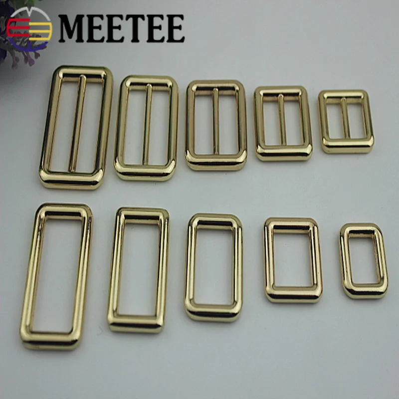 

Meeetee 4pcs 20/25/32/38mm Metal O D Ring Buckle Bag Shoulder Strap Belt Webbing Adjust Tri-glide DIY Leather Craft Acces