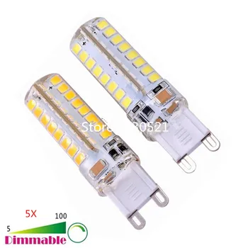 

5X Super Bright lamparas Dimmable G9 LED 110V 220V 3W 6W LED Bulbs 48 / 72 LEDs SMD2835 LED Lights Chandelier LED Lamp Bombillas