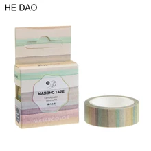 The Stripes Of Gradient Color Decorative Washi Tape Diy Scrapbooking Masking Tape School Office Supply Escolar Papelaria