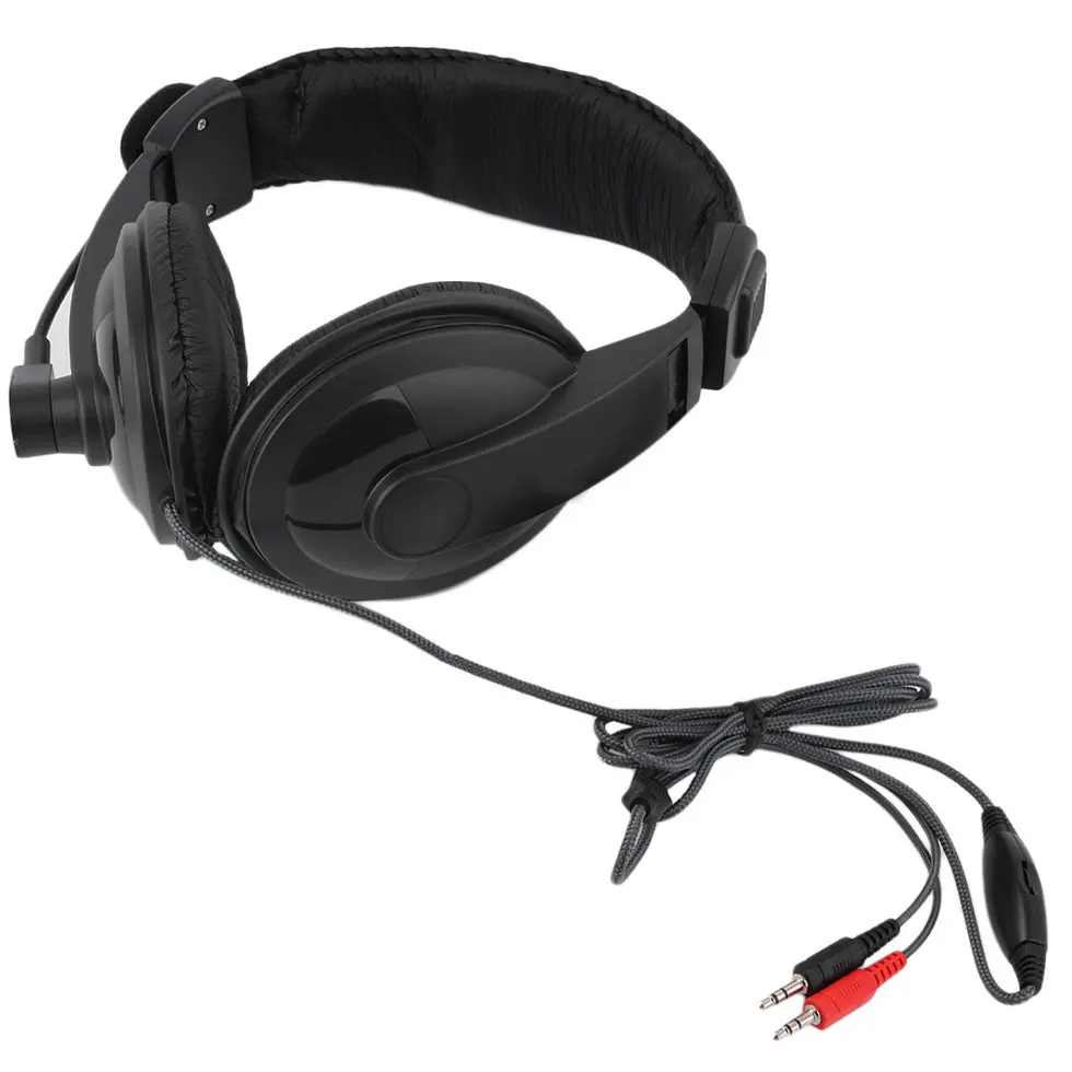 

5PCS Adjustable Headset Music Gaming Microphone 3.5mm Plug & Play for PC Laptop