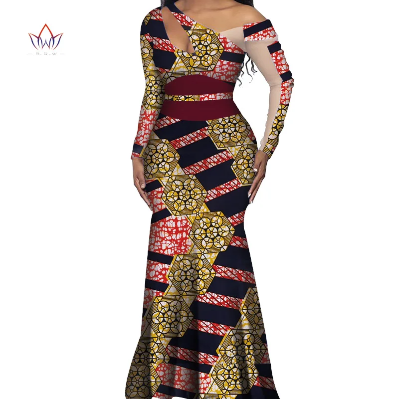 Vestidos африканские платья для женщин Дашики элегантное вечернее платье размера плюс Srapless традиционная африканская одежда WY4526