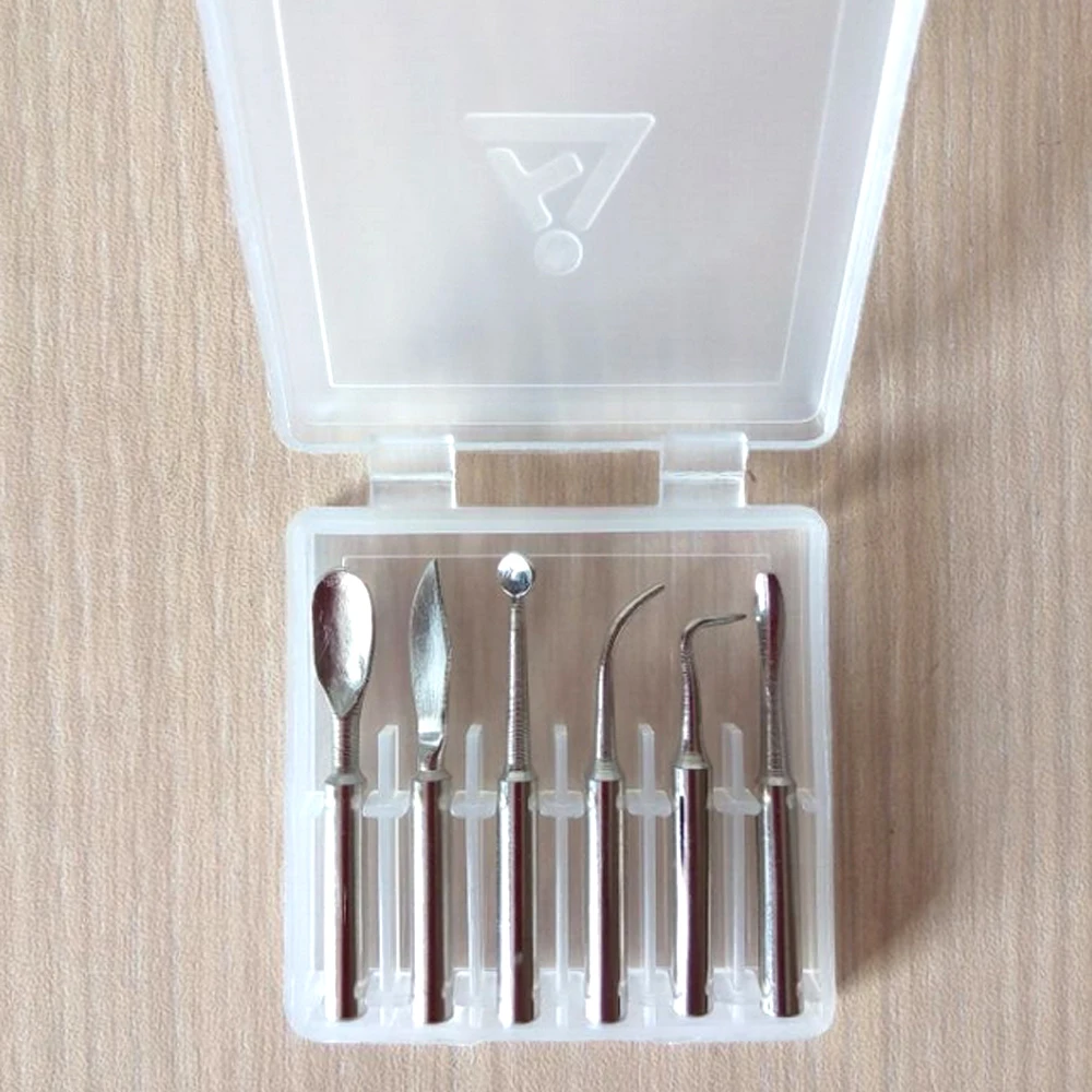 6 шт./комплект, корейский стиль Электрический воск нож лезвие, долото, graver ультра-тонкий Электрический воск нож наконечник