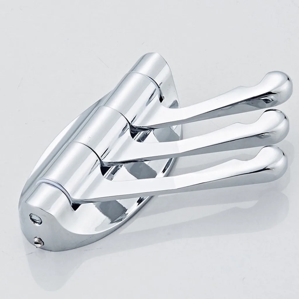 ZInc Alloy Swivel Hook Heavy Duty Foldable Swing 3 Arms Triple Coat Hook Bath Towel/Clothes Hanger
