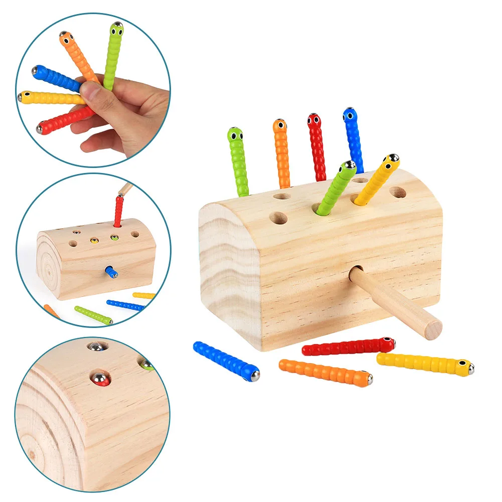 Насекомых ловить познание матч игры игрушки милые Магнитные деревянные Игровой набор для обучение маленьких детей