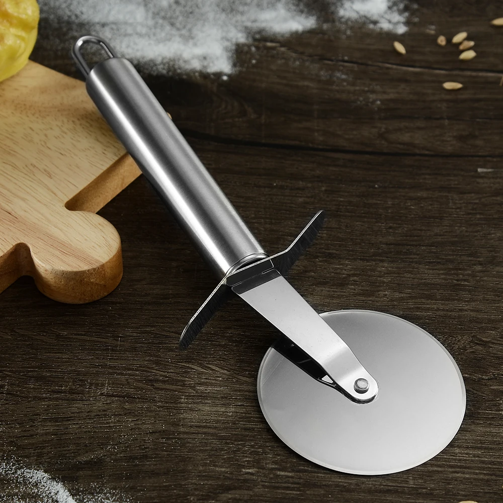 AINZUO Rolled Pizza Knife Stainless Steel Pizza Cutter For Home Family Pizza Tools Easy Use Pizza Wheels Kitchen Accessories