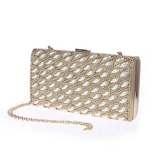 Frauen Kristall Abendtasche Retro Beaded Clutch Hochzeit Diamant Handtaschen Strass Kleine Umhängetaschen SMYCWL-A0004