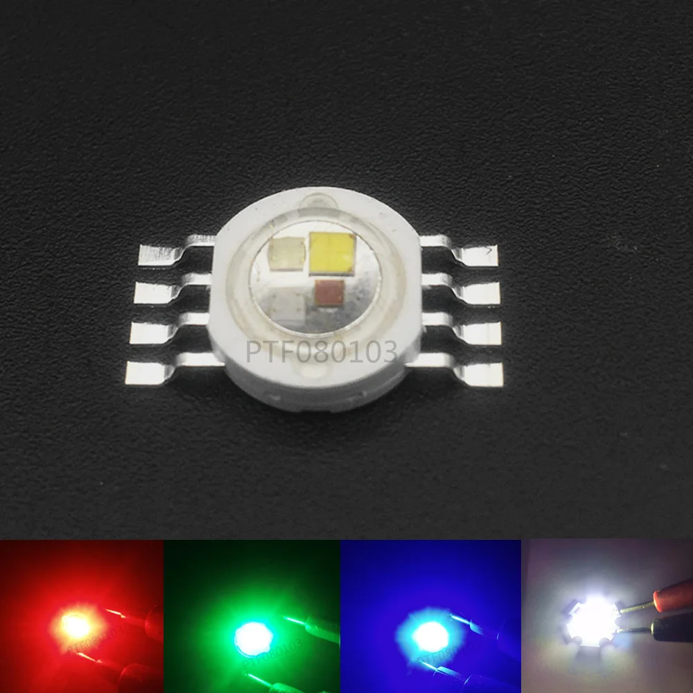 

10-100PCS 45MIL RGBW LED Diode 8pins High Power LED Chip 4W-12W Colorful four core sources DIY for LED Stage lighting beads