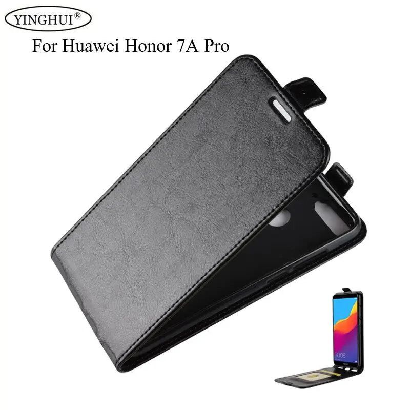 

For Huawei Honor 7A Pro Luxury PU Leather Case For Huawei Honor 7A Pro / Enjoy 8E Flip Protective Phone Shell Back Cover