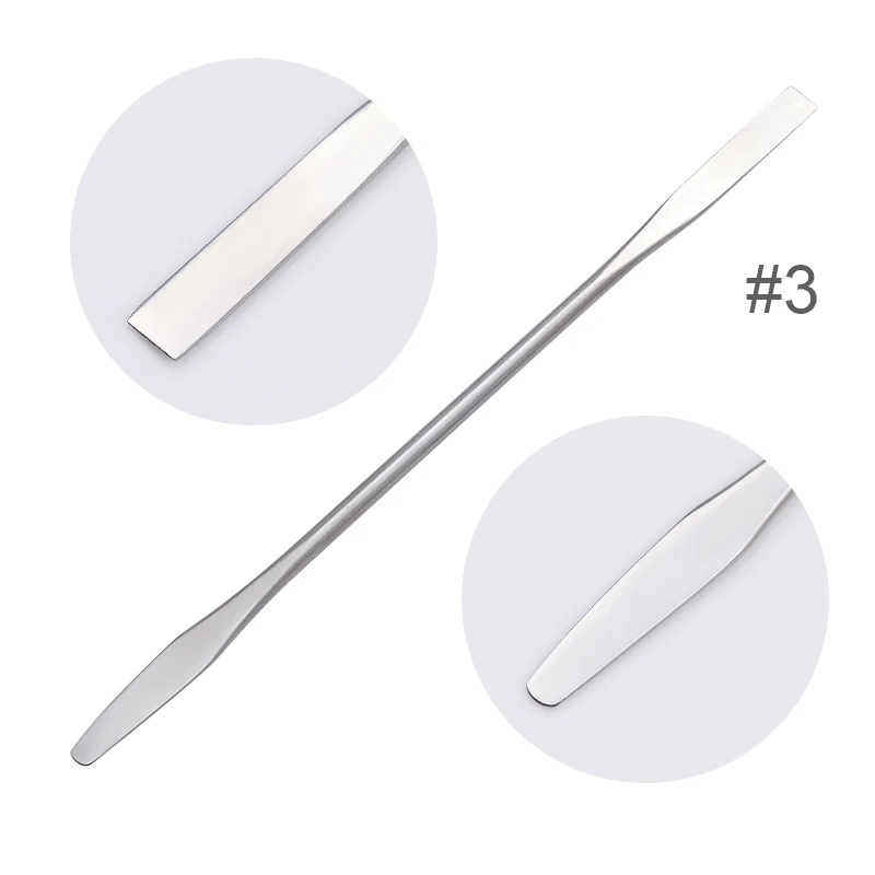 Двусторонний инструмент для наращивания ногтей, инструмент-ложка, нескользящая ручка, польский крем, цветная палочка, палитра для маникюра, набор инструментов для дизайна ногтей - Цвет: Pattern 3