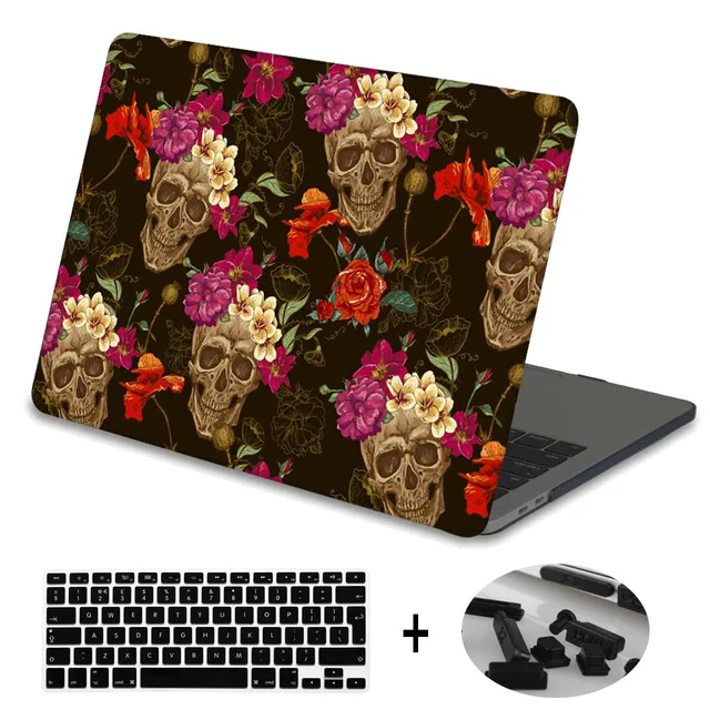 Skulls Print Plactis Hard Case For Apple Air 13/12/11 Pro 13/15 inch