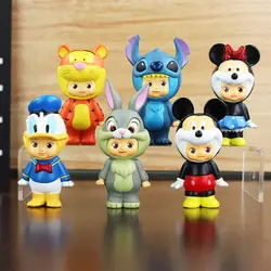 Disney Игрушечные лошадки 6 шт./лот сынок Ангел ПВХ Фигурки Игрушечные лошадки Микки и Минни Маус Мышь стежка Кукла аниме рис. Обувь для