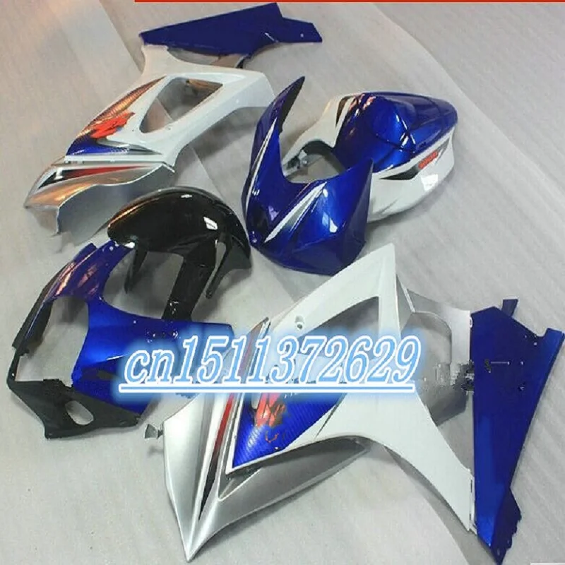 Dor-обтекатель комплект для GSXR1000 07 08 gsx-r GSXR 1000 K7 2007 2008 gsxr1000 синие белые Обтекатели набор для SUZUKI D