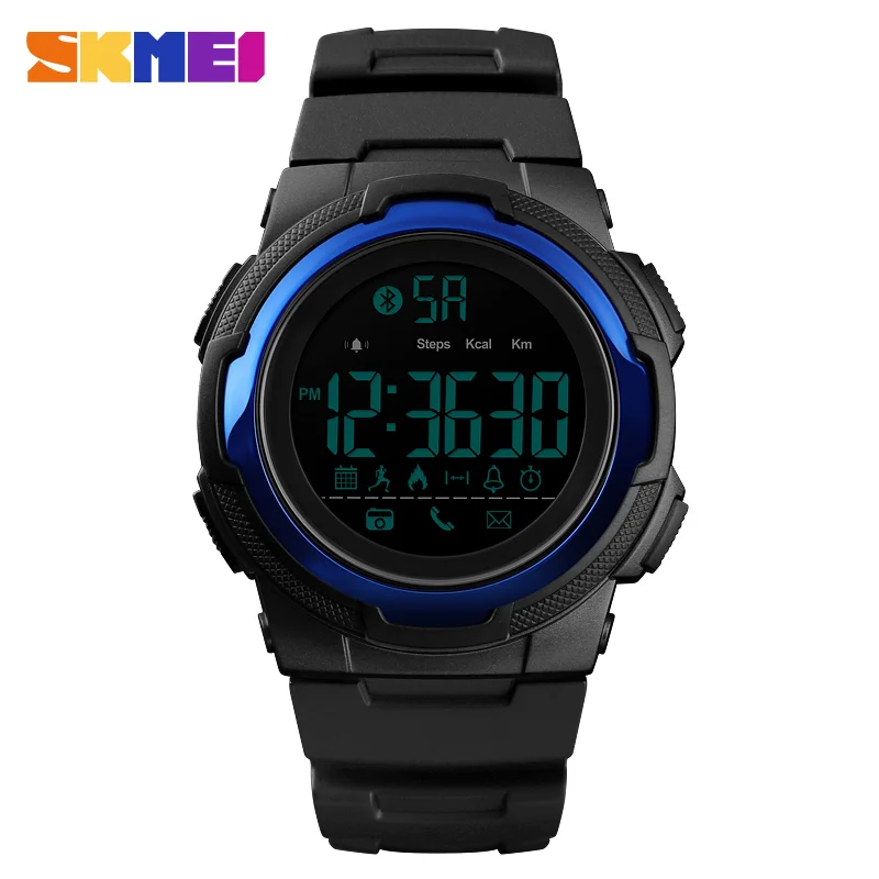 

SKMEI 1440 Men Sports Watch Bluetooth Smart Call/Message Remind Digital Clock Men Waterproof Military Watchs Relogio Masculino