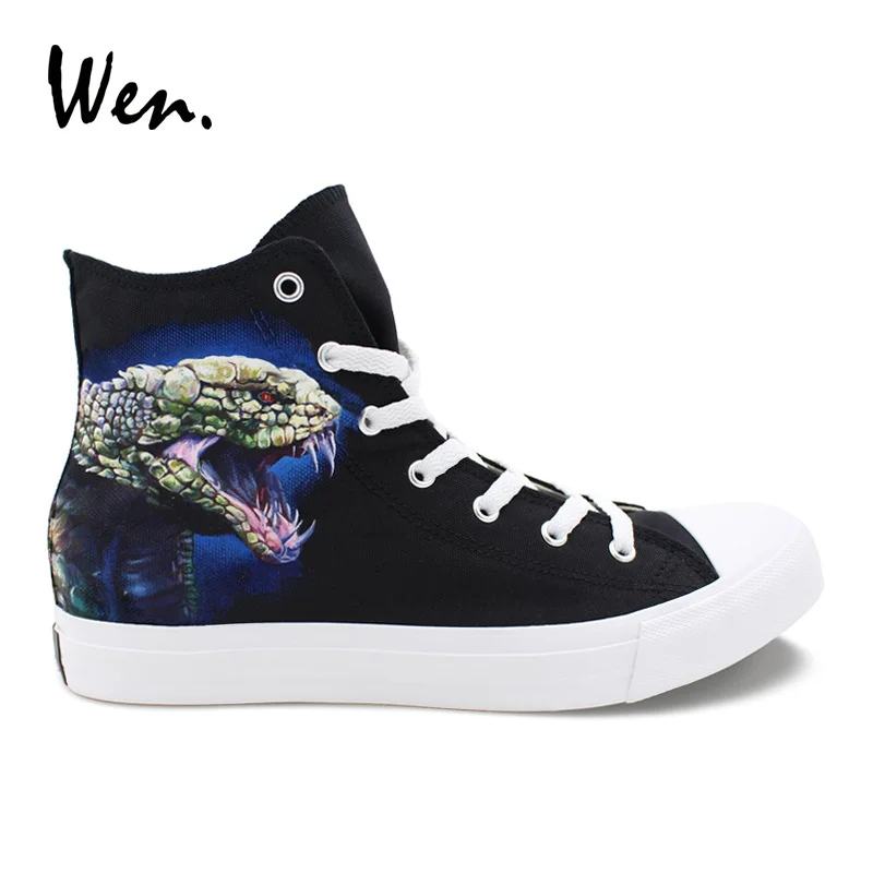 snakeskin canvas shoes