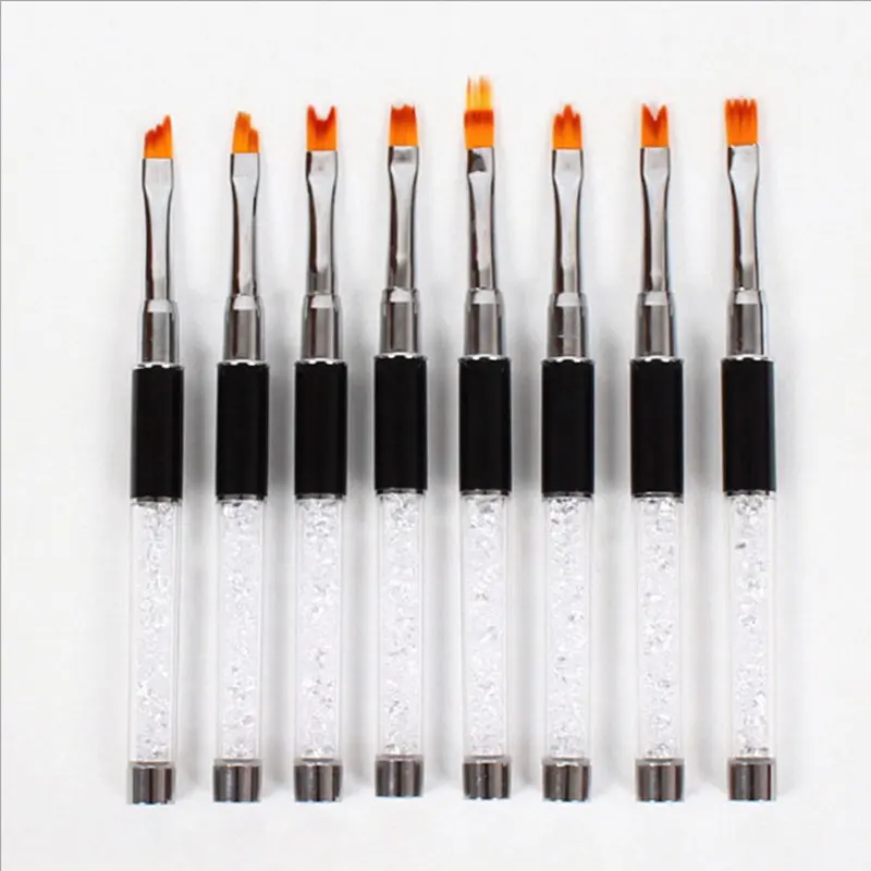 

8pcs New nail tools wholesale petal pen one stroke forming pattern pen pull down carving color painting crystal special purpose