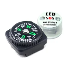 Высокоточный Компас+ сигнальный светильник SOS с батареями, портативная аптечка для выживания на открытом воздухе, спасательный навигационный инструмент