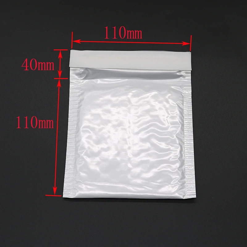 

(11*11cm+4cm) White Pearl Film Envelope Kraft Shockproof Wearable Bubble Bag Business Office Stationery 50pcs