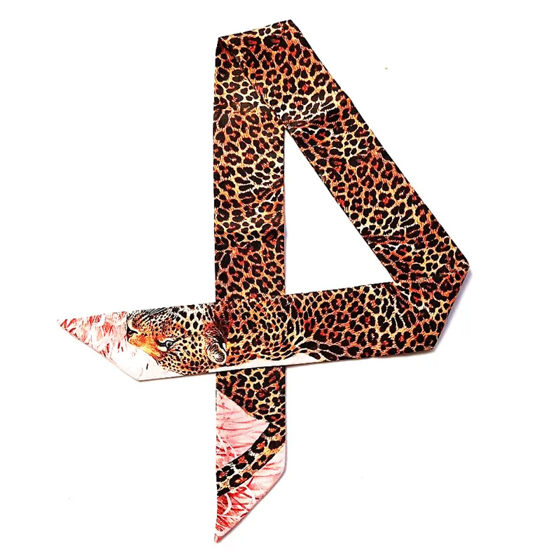 Леопардовый змеиный принт новая сумка Тощий шелковый шарф для женщин роскошный бренд платок женский галстук модный головной платок шарфы для женщин