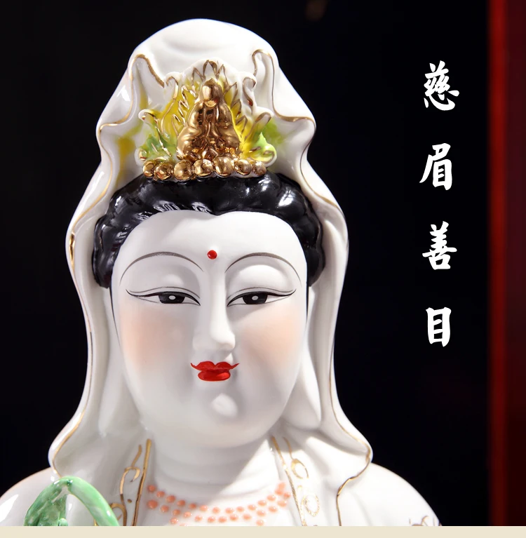 Буддийская статуя Будды, статуя Гуаньинь, керамические изделия, фарфор, полный цвет, сидя, статуя Гуаньинь Будды, белый фарфор